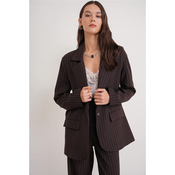 Gestreepte Oversized Blazer