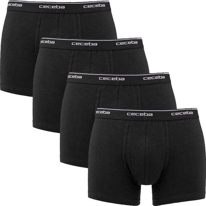 CECEBA Monza Heren Boxer - 4-pack Multipack - Zwart
