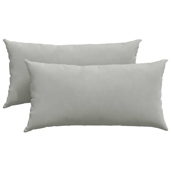 vidaXL - Zitkussens - 2 - st - Stof - Lichtgrijs - 80 - x - 40 - cm