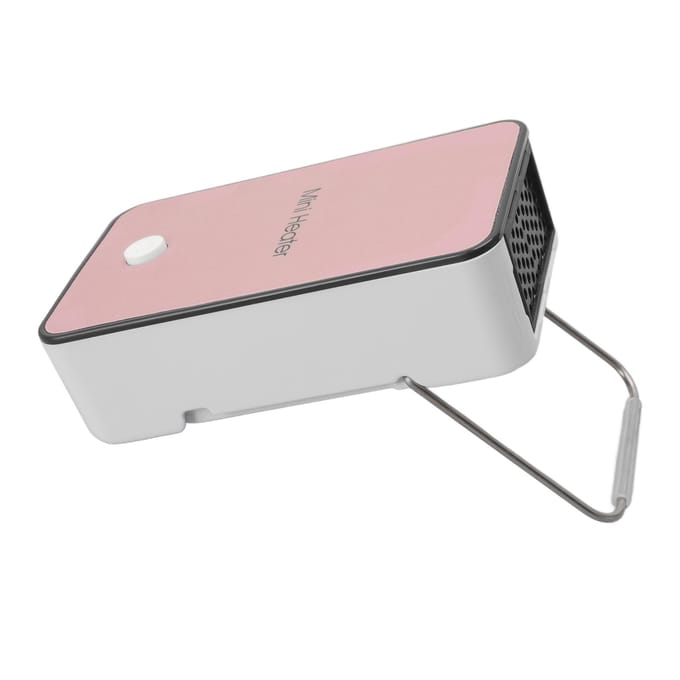 Mini Ruimteverwarmer Roze Snelle Verwarming Draaibare Houder Antislip Draagbare Bureauverwarmer voor Thuis Kantoor gray