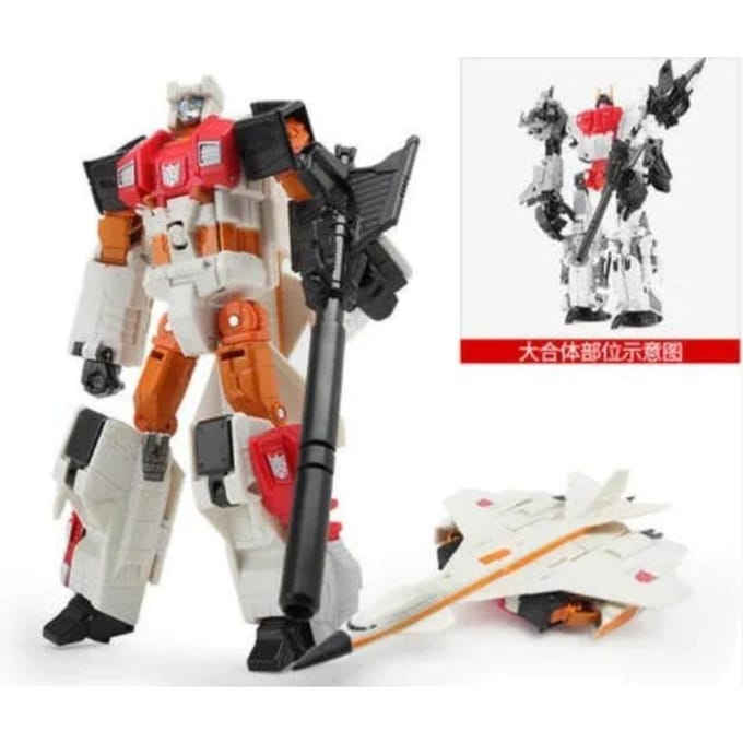 HZX Cool G1 Superion Robot Vliegtuig IDW 5-in-1 Devastator Bruticus Actiefiguur Speelgoed Combiner Transformatie Vervorming Cadeau