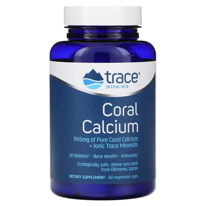 Trace, Koraalcalcium + Iconische Sporenelementen, 60 Plantaardige Capsules