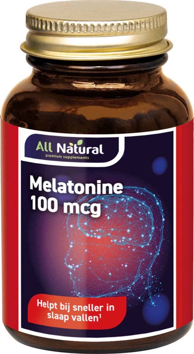 All Natural Melatonine 100mcg 500 Tabletten