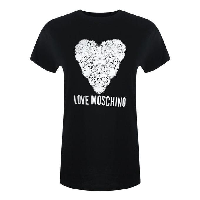 Love Moschino Dames/dames Hart T-shirt (Zwart)