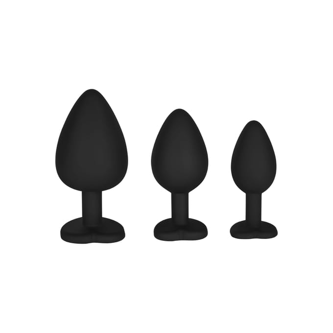 Blush - Luxe Bling Plugs Trainingskit Zwart met Rode Edelstenen