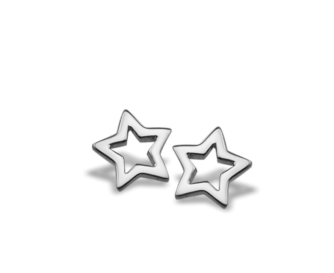 Oorbellen Ster Open Zilver JE006S