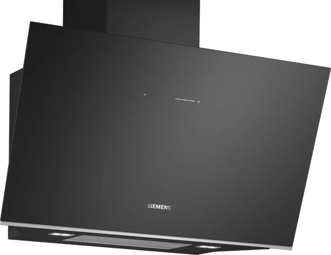 Siemens LC91KLT60 IQ700 wandafzuigkap, 90 cm, glas, zwart