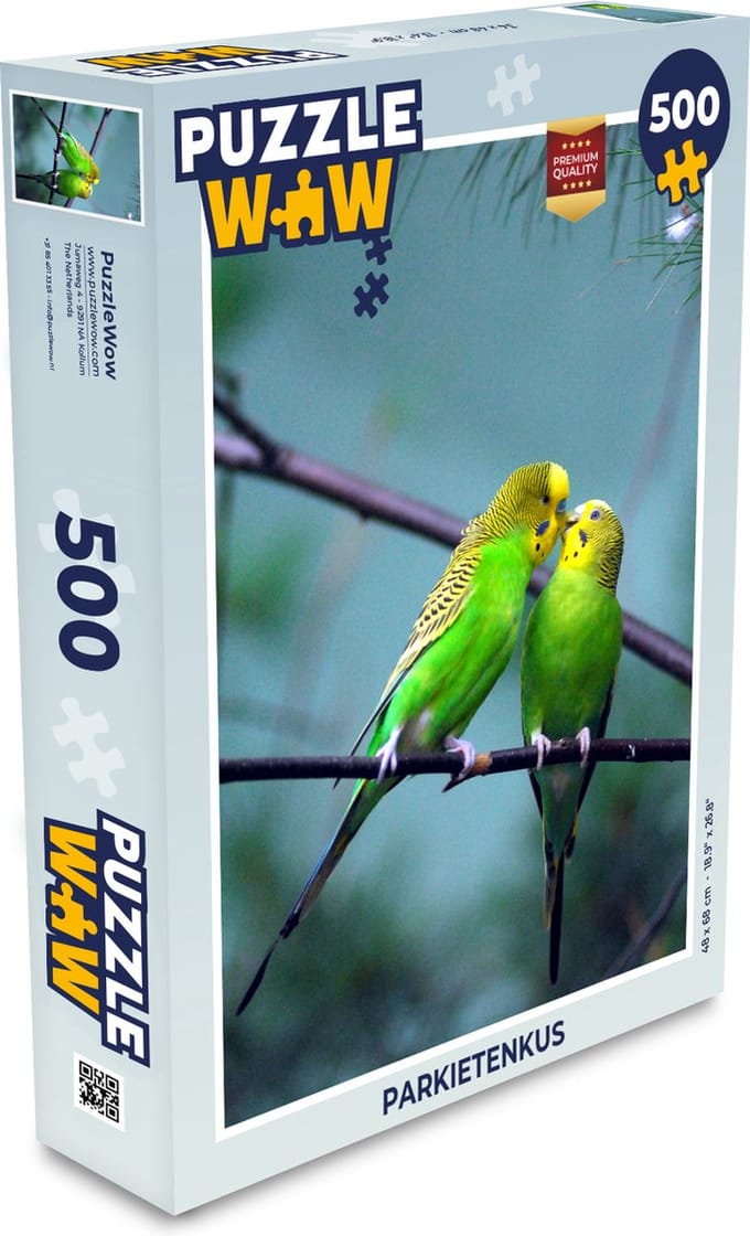 Puzzel Parkietenkus - Legpuzzel - Puzzel 500 stukjes
