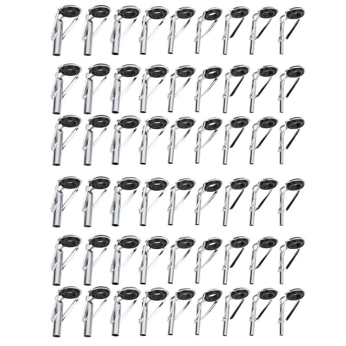 54 stuks RVS Hengelgeleiders Topringen met Opbergdoos Visgerei Accessoires Kit white