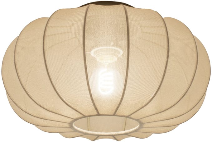 Lumidora Plafondlamp 74921 - Plafonniere - TACK - E27 - Taupe - Textiel - ⌀ 38 cm