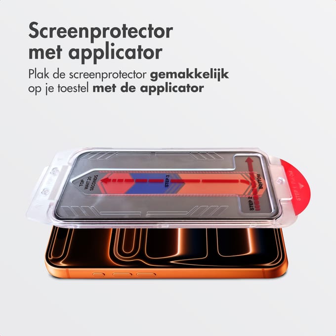 Accezz Screen Protector - Geschikt voor Apple iPhone 17 Pro Max - Gehard Glas Screenprotector + Applicator - 2-pack