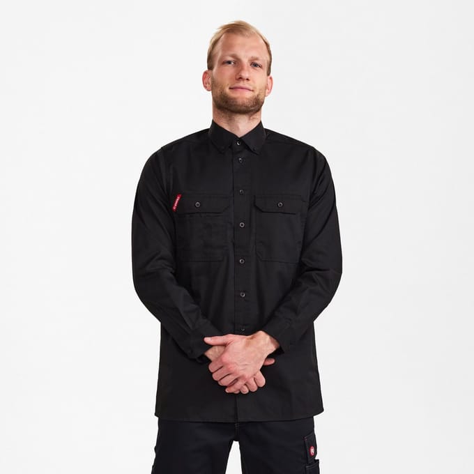 Engel Extend herenoverhemd 7181-810 - Black - 37/38