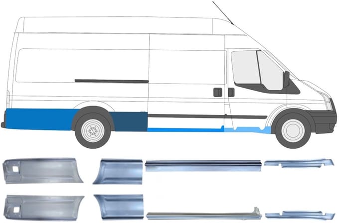 Reparatiepaneel set voor Ford Transit 2000-2013 / Links + Rechts