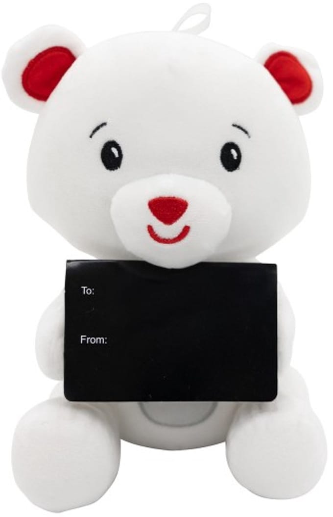 Ballongewichtje 2-in-1 Pluche Knuffel Ijsbeer (170gr-21cm)