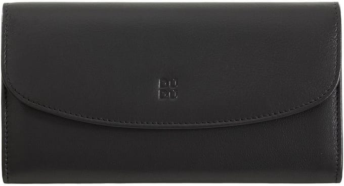 DuDu Gandia Portemonnee RFID-bescherming Leder 19 cm - Dames - Horizontaal - navy