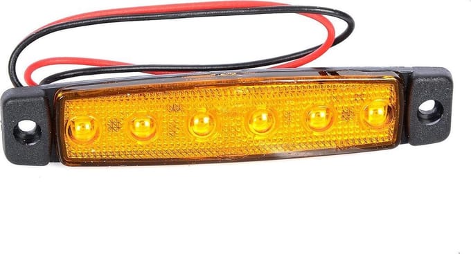 24V LED zijmarkering 6 led Oranje