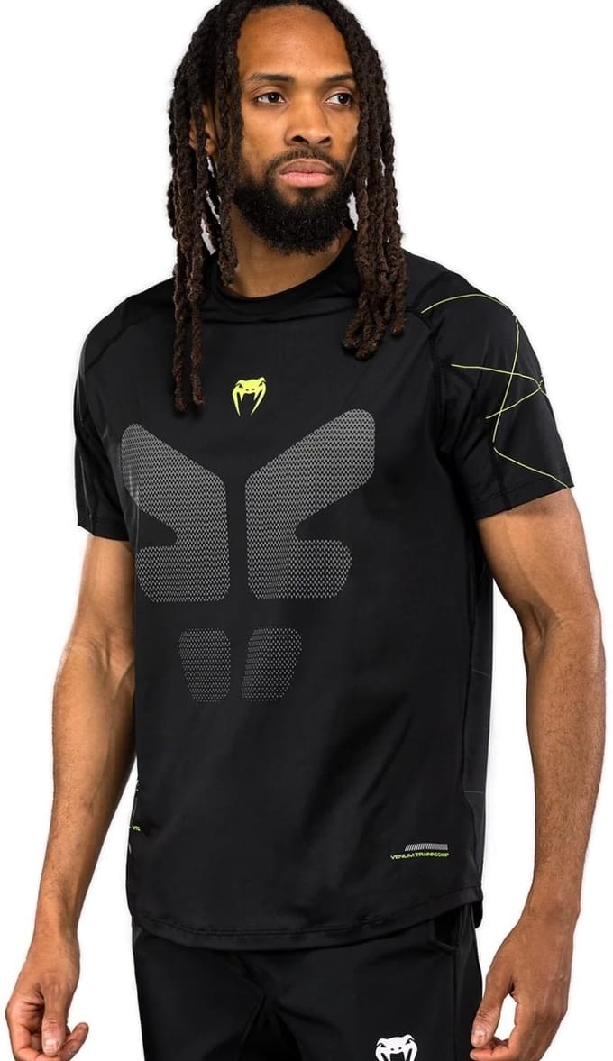 Venum Training Camp 4.0 Dry Tech T-shirt Zwart Neon Groen - L