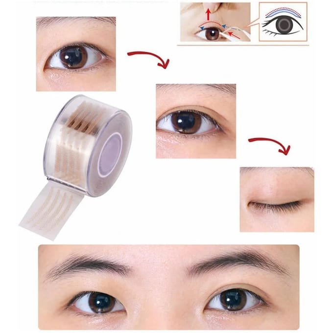 Dubbelooglidtape Instant Ooglidliftende Tool Rol Ademend Enten Oog Schoonheidspatch white