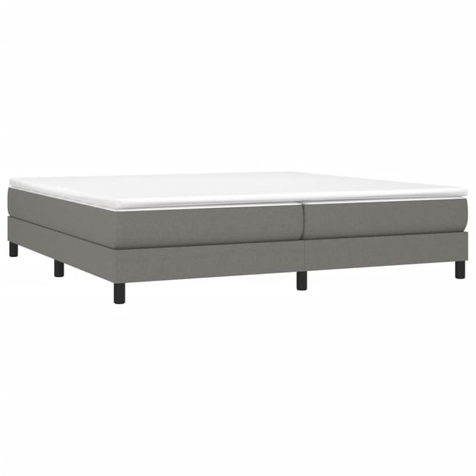 vidaXL - Boxspring - bed - stof - donkergrijs - 200x200 - cm