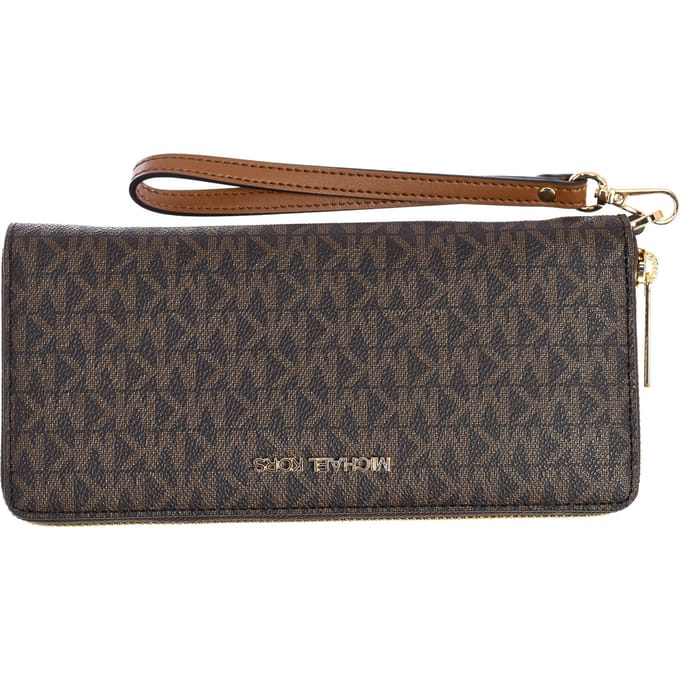 Michael Kors MK Jet Set Travel Monogram Rits Portemonnee Grote Heren portemonnee Bruin 35F8GTVT3B-BROWN Basic Set (Bag+Dust Bag) black