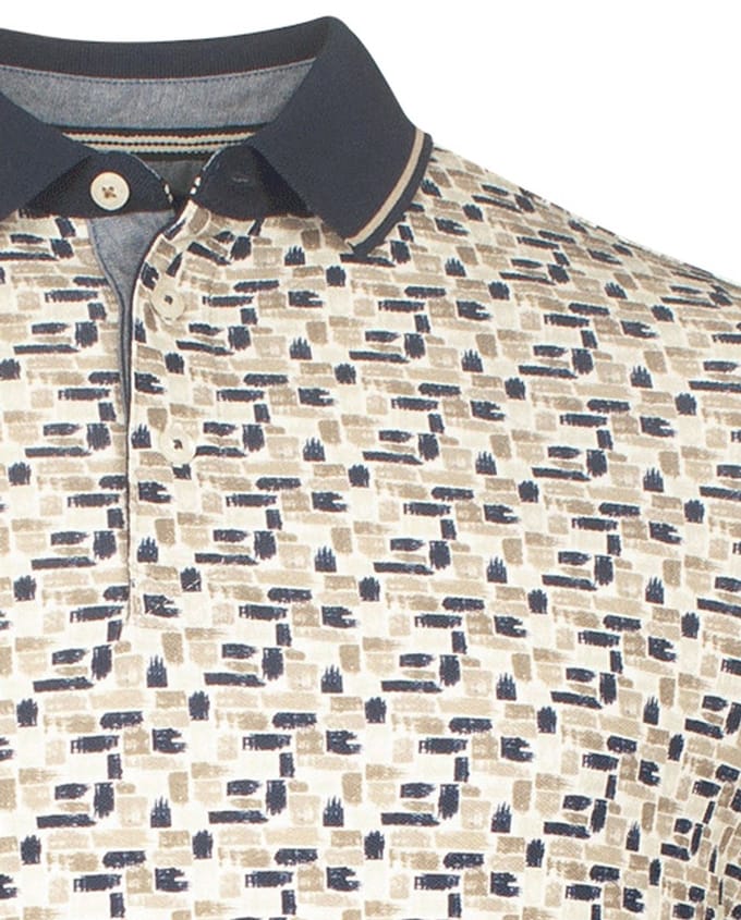 Baileys poloshirt korte mouw beige