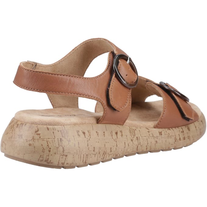 Hush Puppies Alison Leren Dames Tan Sandalen