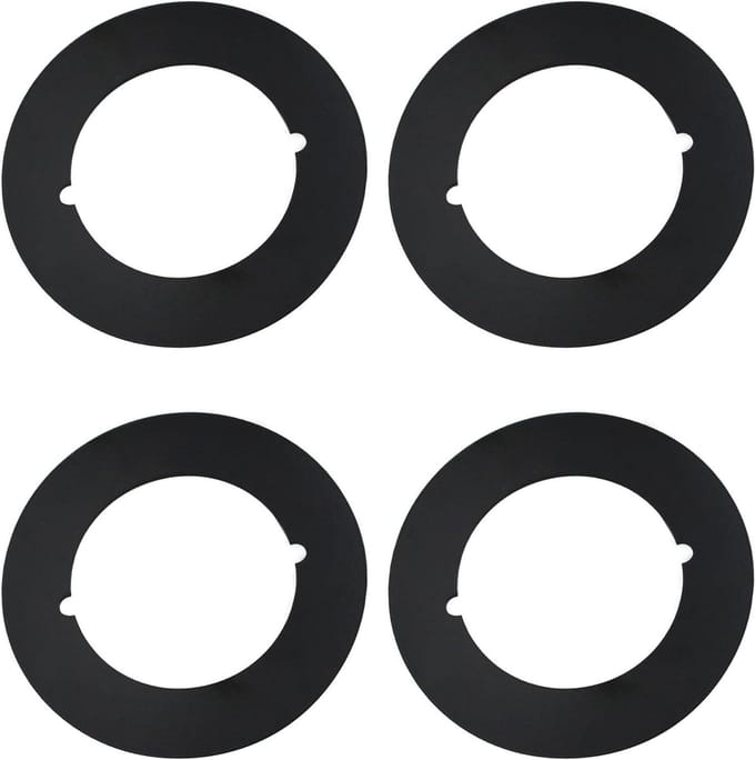Littekenplaat Deur - Afdekplaat Deurslot - Beschadiging Herstellen - Verdikte Constructie - 2-1/8" ID 3-1/2" OD - Zwart