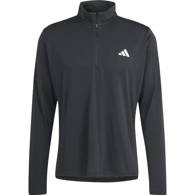 adidas Performance Train Essentials Training Longsleeve met Korte Rits - Heren - Zwart- L