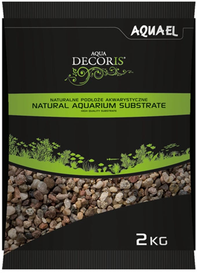 Aquael Natuurlijk Bonte Grind 3-5MM 2KG