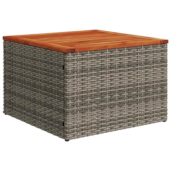 vidaXL - 7-delige - Loungeset - met - kussens - poly - rattan - grijs