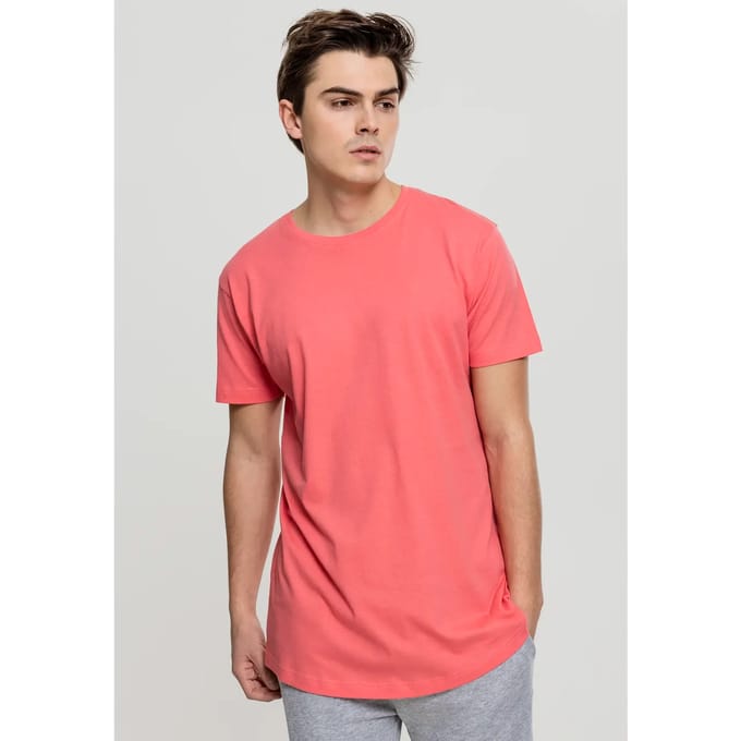 Urban Classics - Shaped Long Heren Tshirt - M - Roze