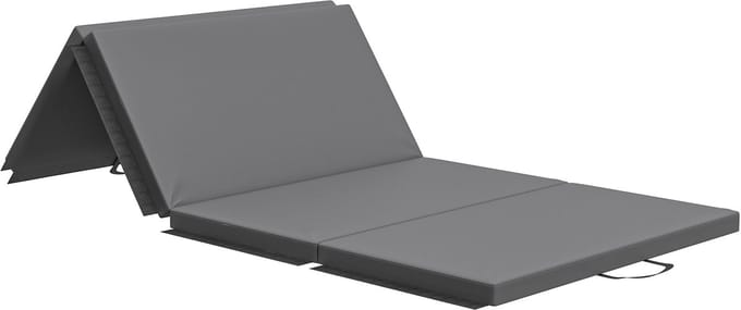 HOMCOM-Gymnastiekmat-180x80x5cm-Synthetische coating-Grijs