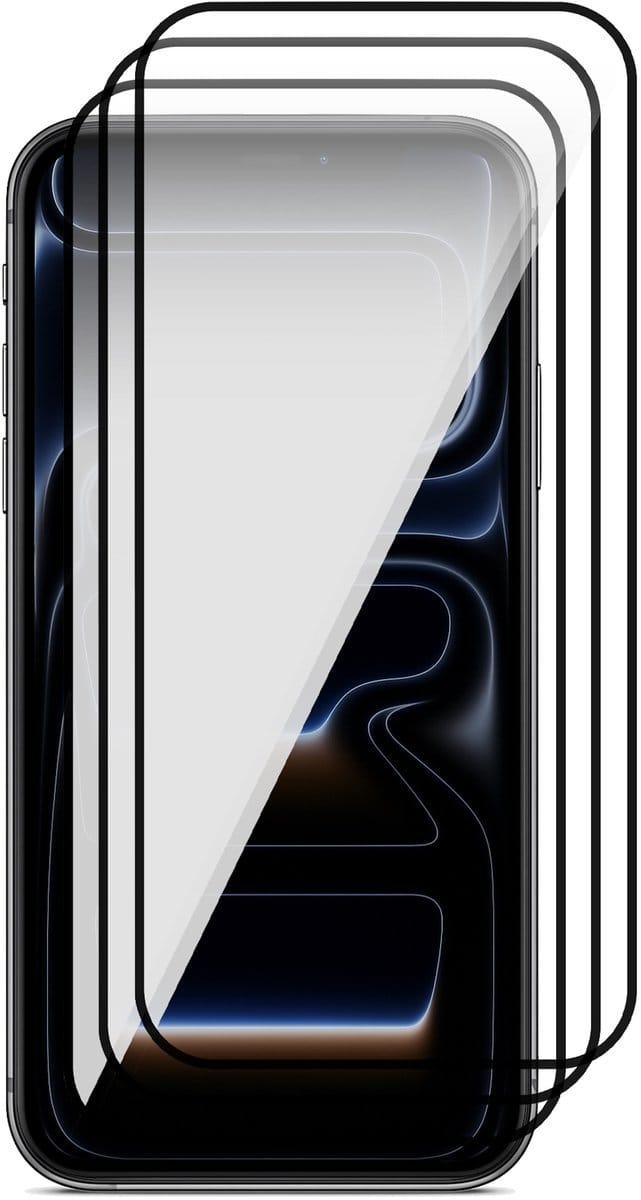 Screenprotector geschikt voor iPhone 17 Pro - 3x Volledig Dekkend Glas Screen Protector