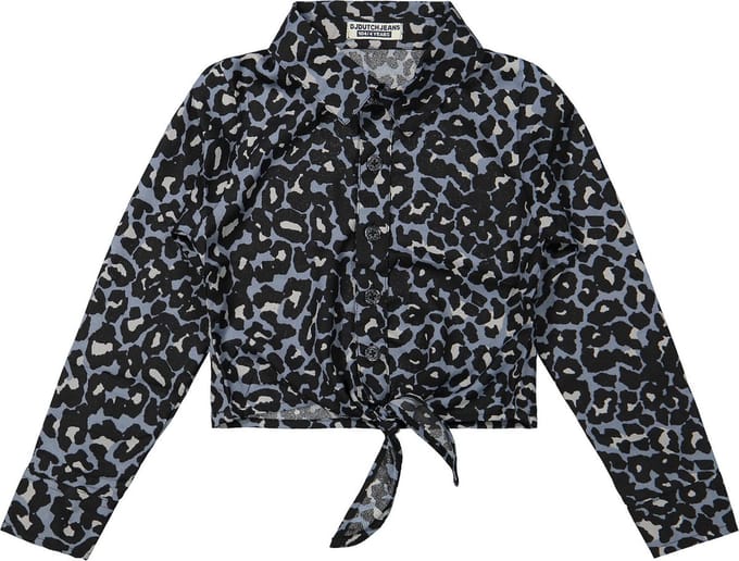 DJ Dutchjeans - Blouse Leopard Blue - Maat 128