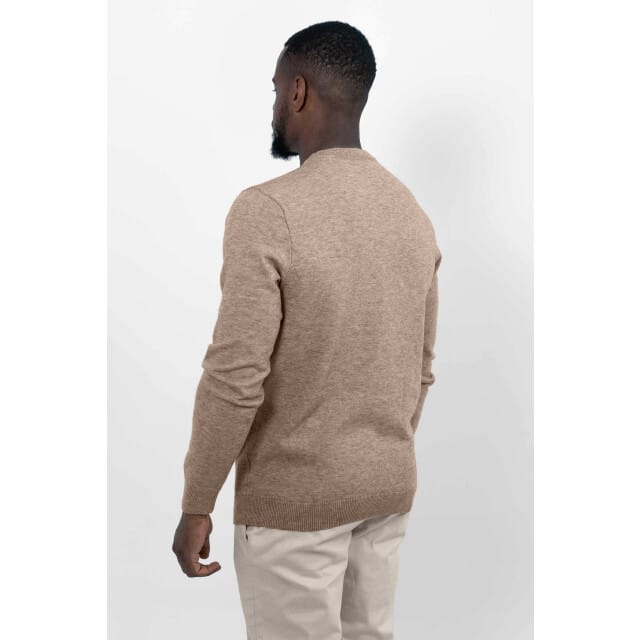 Vercate - Luxe Crewneck Pullover - Bruin - Regular Fit - Knit / Knitted Heren Sweater / Trui - Maat XL