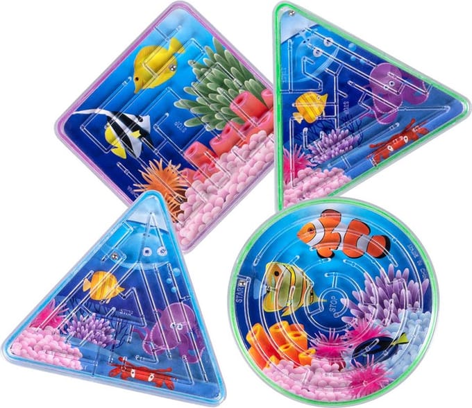 Boland - Set 4 doolhofspelletjes Vis - Pinata vulling - Uitdeelcadeautjes - Verjaardag