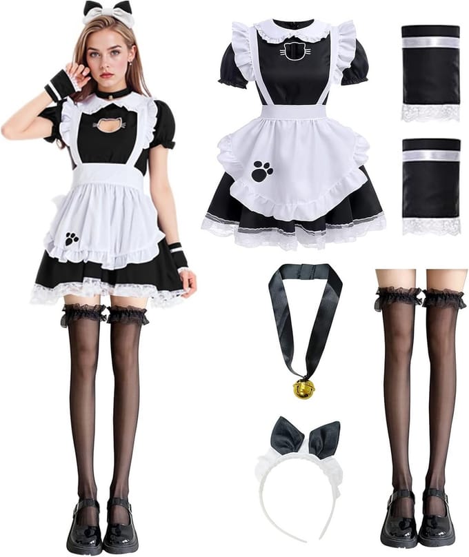Anime Kostuum - Dailygoods- Dienstmeisjeskostuum Klassiek Design
