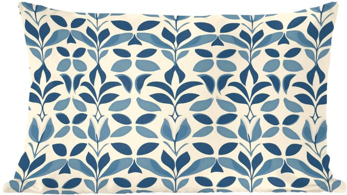 Sierkussens - Kussentjes Woonkamer - 60x40 cm - Flora - Modern - Blauw