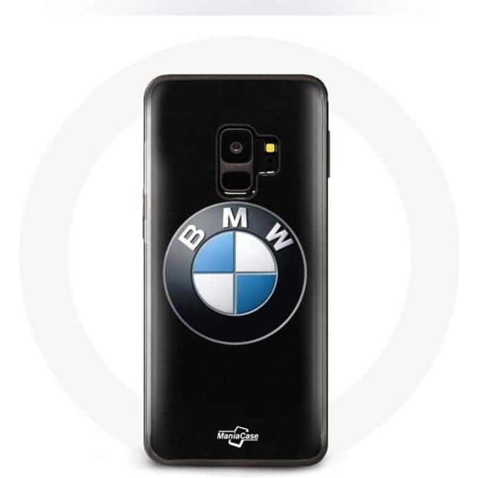 Coque pour Samsung Galaxy S9 plus BMW Logo fond noir