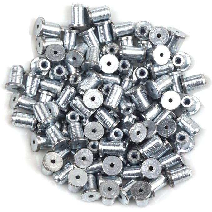BCR020 100 Stuks Auto Raammechanisme Reparatieset Staalkabel Draad Eindstuk Pen Stop Huls Klinknagel 8x9.25/1.6 mm