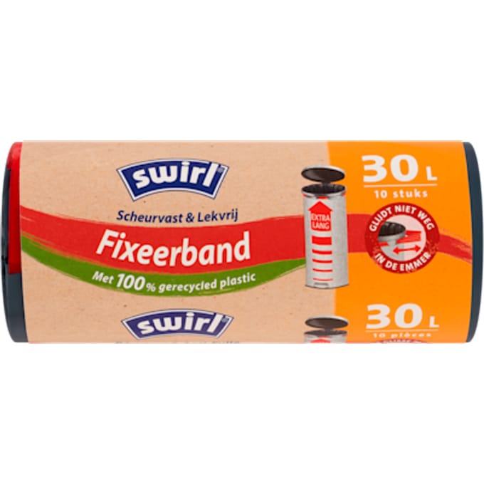 Swirl pedaalemmerzak met fixeerband XL 30L 10 st