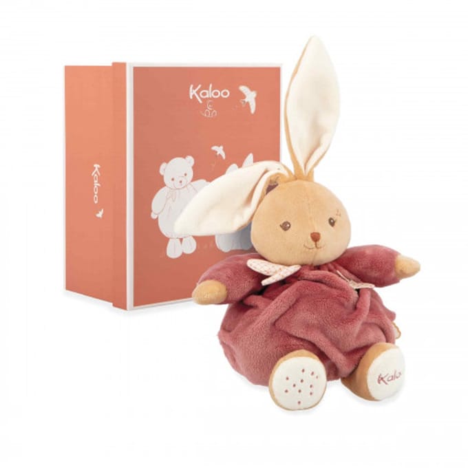 Kaloo Patapouf - Knuffel - Konijn - Bordeaux kleur - 17 cm.