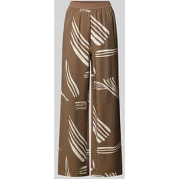 Stoffen broek van viscosemix model 'Cevil leaf'