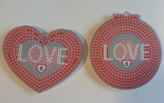 diamond painting - kerstboomversiering - sleutelhanger - doolhof/labyrinth maze game ( 2 stuks ) 306