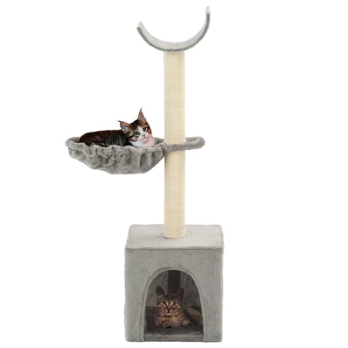 vidaXL - Kattenkrabpaal - met - sisal - krabpalen - 105 - cm - grijs