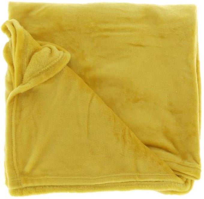 Unique Living Blush Plaid - 150x200 cm - Bamboo Yellow