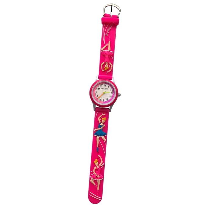 Fako® - Kinderhorloge - 3D - Ballerina - Fuchsia