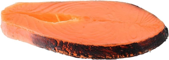 Nep Zalmsnede Model - Kunstzalm Decor - Restaurant Etalage - Levensecht Uiterlijk - 20 cm - Oranje