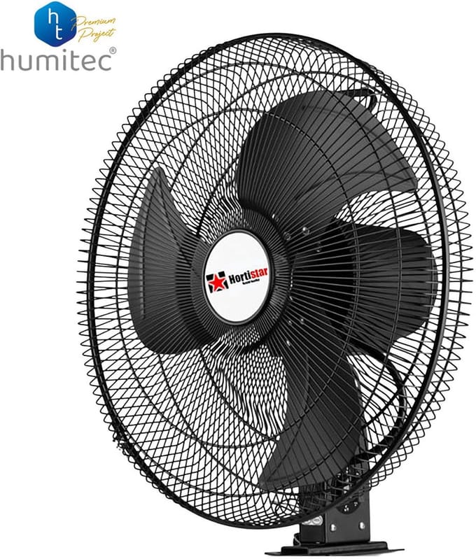 Industriële Muurventilator 45cm - 75W - Automatische Oscillatie - Ruimtebesparend - Hortistar