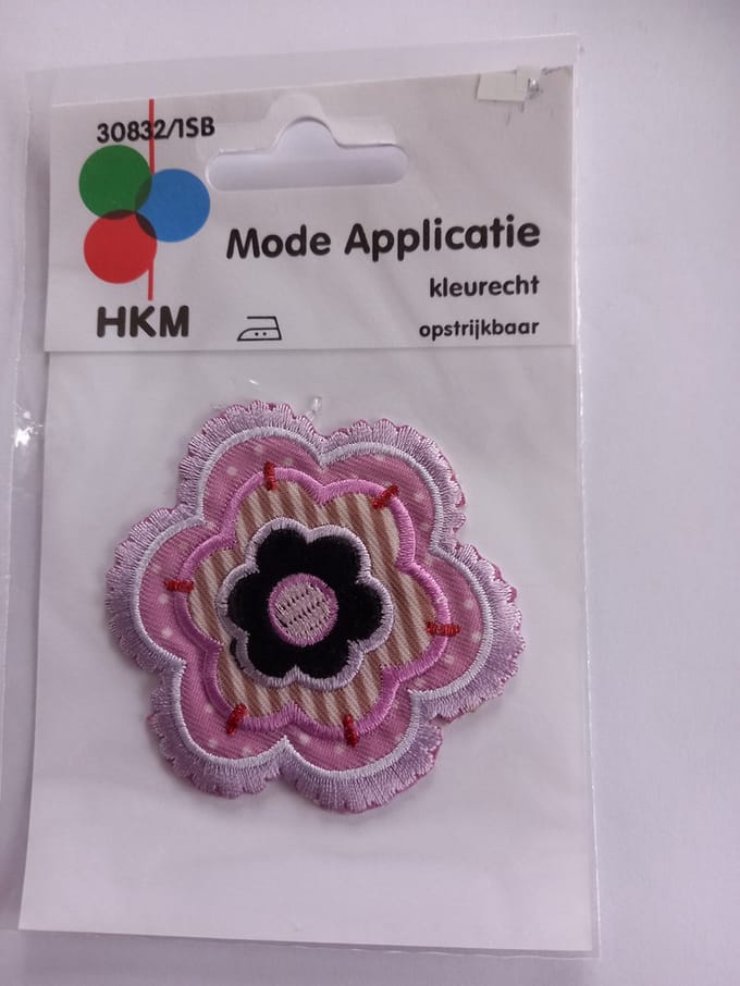Applicatie bloem roze